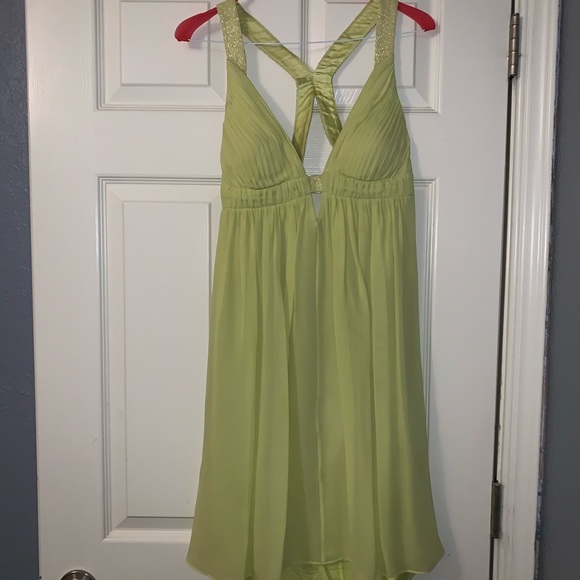 Cashé yellow/ green open back dress - Picture 8 of 8